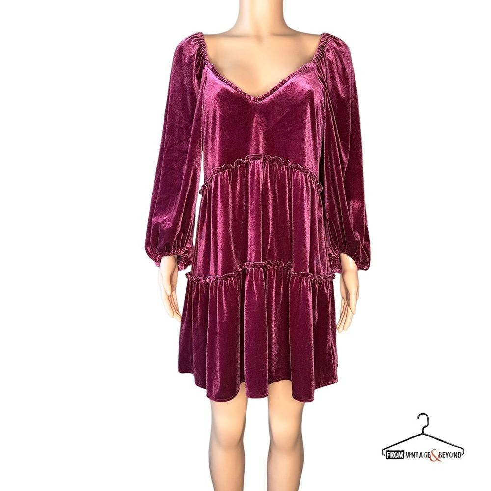 BETSEY JOHNSON Velvet BabyDoll Dress